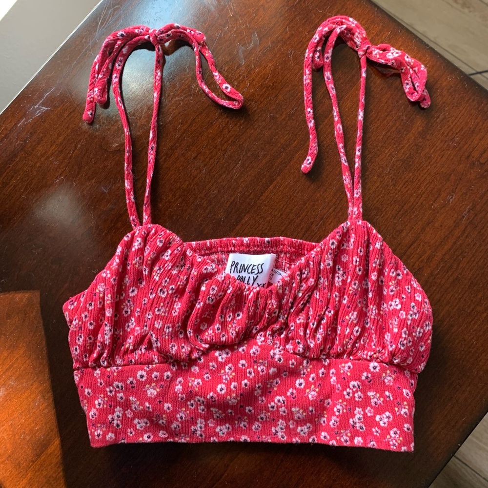 Princess Polly Floral Cropped Tank Top